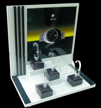 高档进口亚克力手表座 黑白大气款亚克力手表展示架