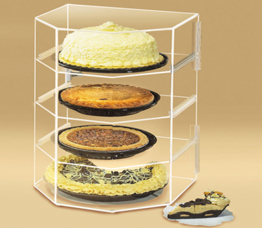 多边形4层亚克力食品展示架 透明亚克力蛋糕展示架